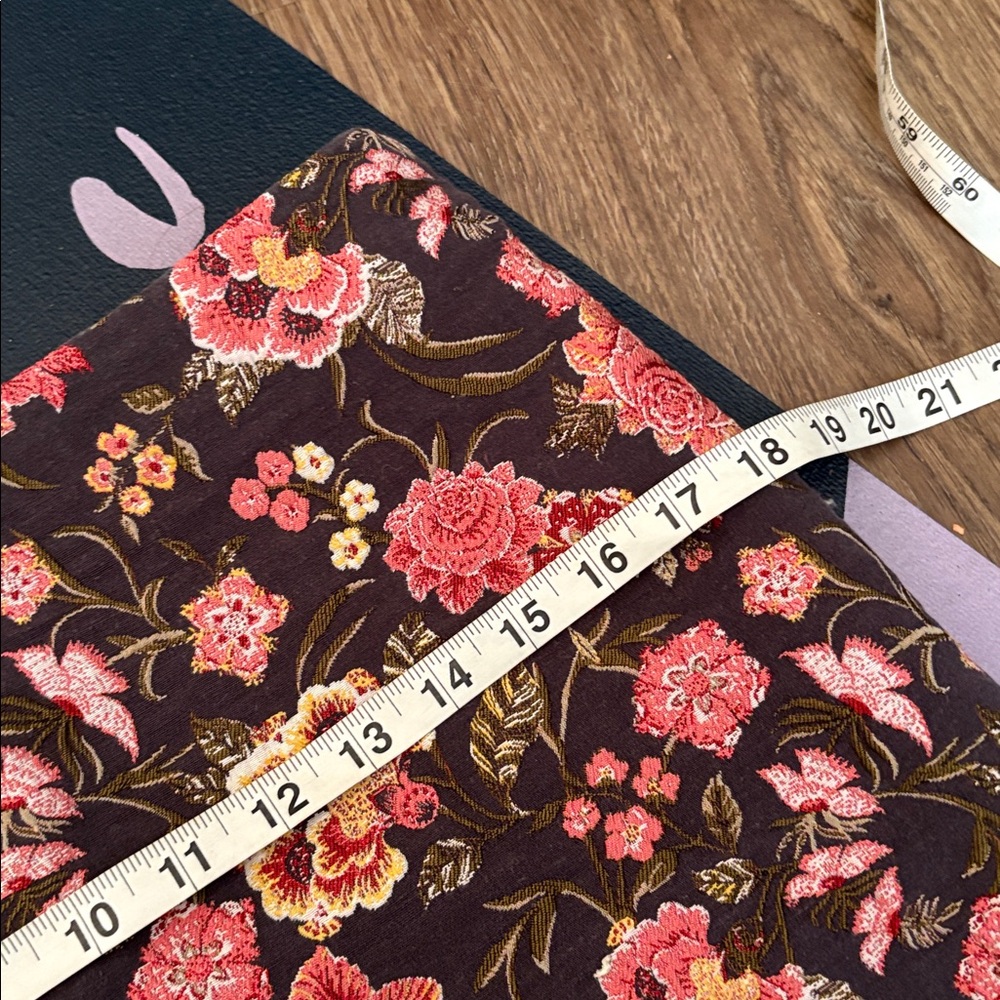 LOFT Floral Patterned Skirt with Red and Yellow Accents - Picture 4 of 6